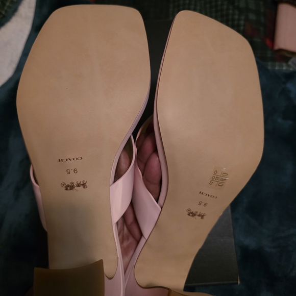Coach Women's Blush Pink Slide Sandals - Picture 2 of 5